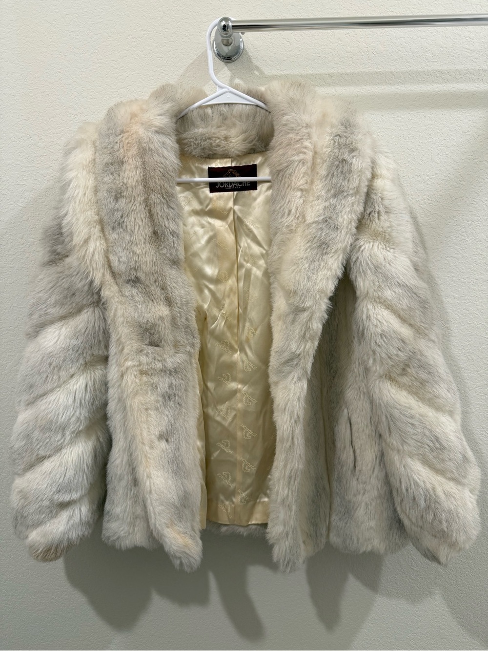 Jordache Plush Cream Faux-Fur Teddy Jacket